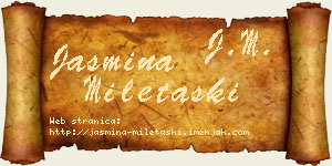 Jasmina Miletaški vizit kartica